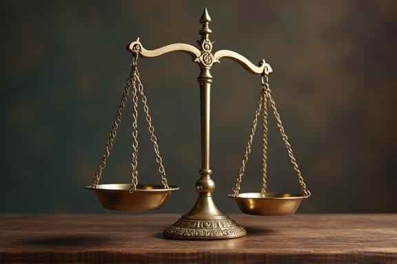 Scales of justice, symbolizing fairness and legal resolution.